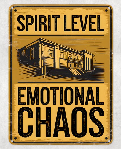 Spirit Level - Placa de Metal Engraçada com Nível